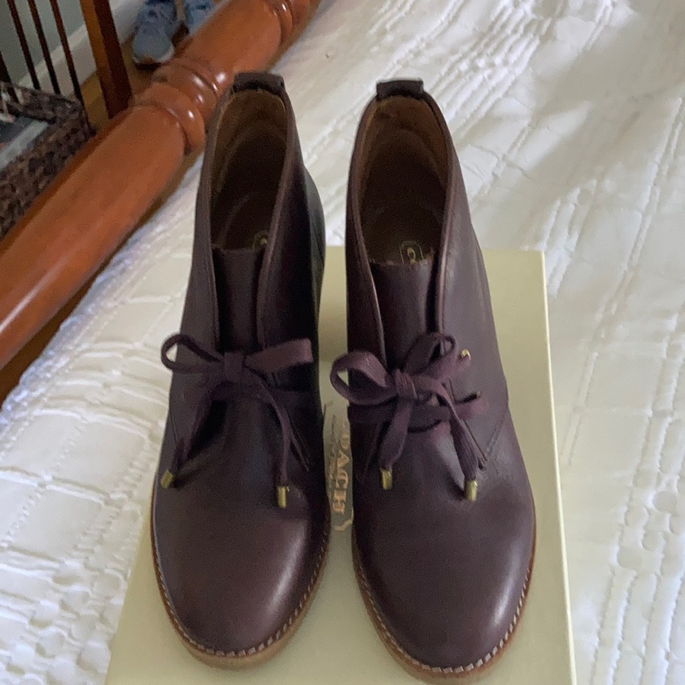 Coach Veg Leather Booties